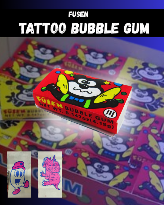 Fusen Tattoo Bubble Gum | Pack of 10